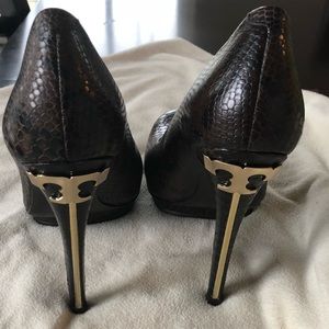 Tory Burch Platform Heels with emblem